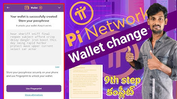 pi network wallet passphrase recovery | how to pi network wallet address change in telugu 2025