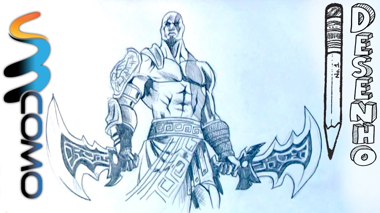 DESENHO Realista DESENHO sobre papel God of War uma série de jogos