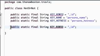 Celebrity Android Application Development Tutorial   112   Setting up SQLite Database Variables   YouTube Wealth