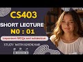 CS403 Short Lecture - 01 VU Short Lecture Data Base Management System Urdu Hindi |StudywithKhokhar