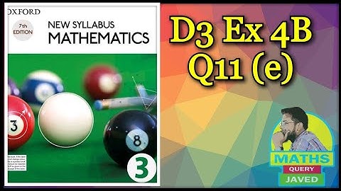 Q11(e) || Ex-4B || NSM || D3 || Indices and standard form || O