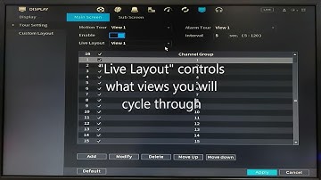 How To Enable Tour Function on VIP/Watchguard NVR