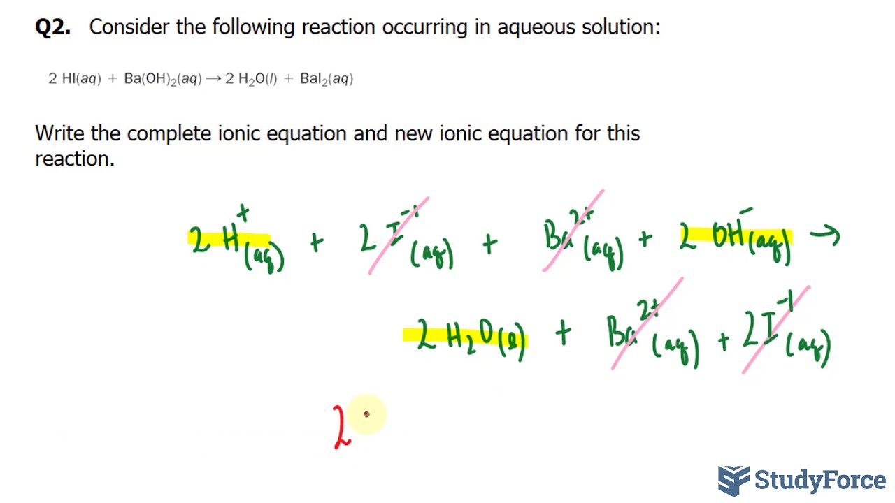 ⚗️ Writing Complete Ionic and Net Ionic Equations (Part 2) - YouTube