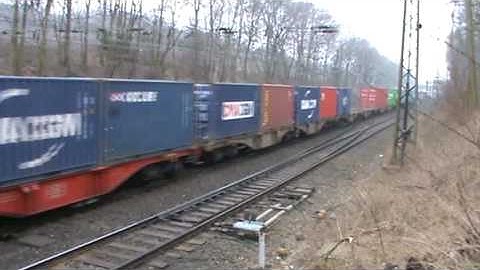 Class189 DBS/Railion with Container Train at Duisburg,Germany,March 11,2010