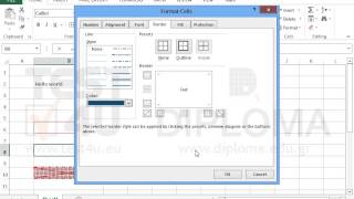 Apply the following formatting to the active worksheet:  Cell B6: Outline border with a thin red...