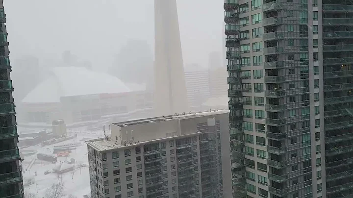 Severe Snow Storm Toronto with wind speed 90km/hr ...