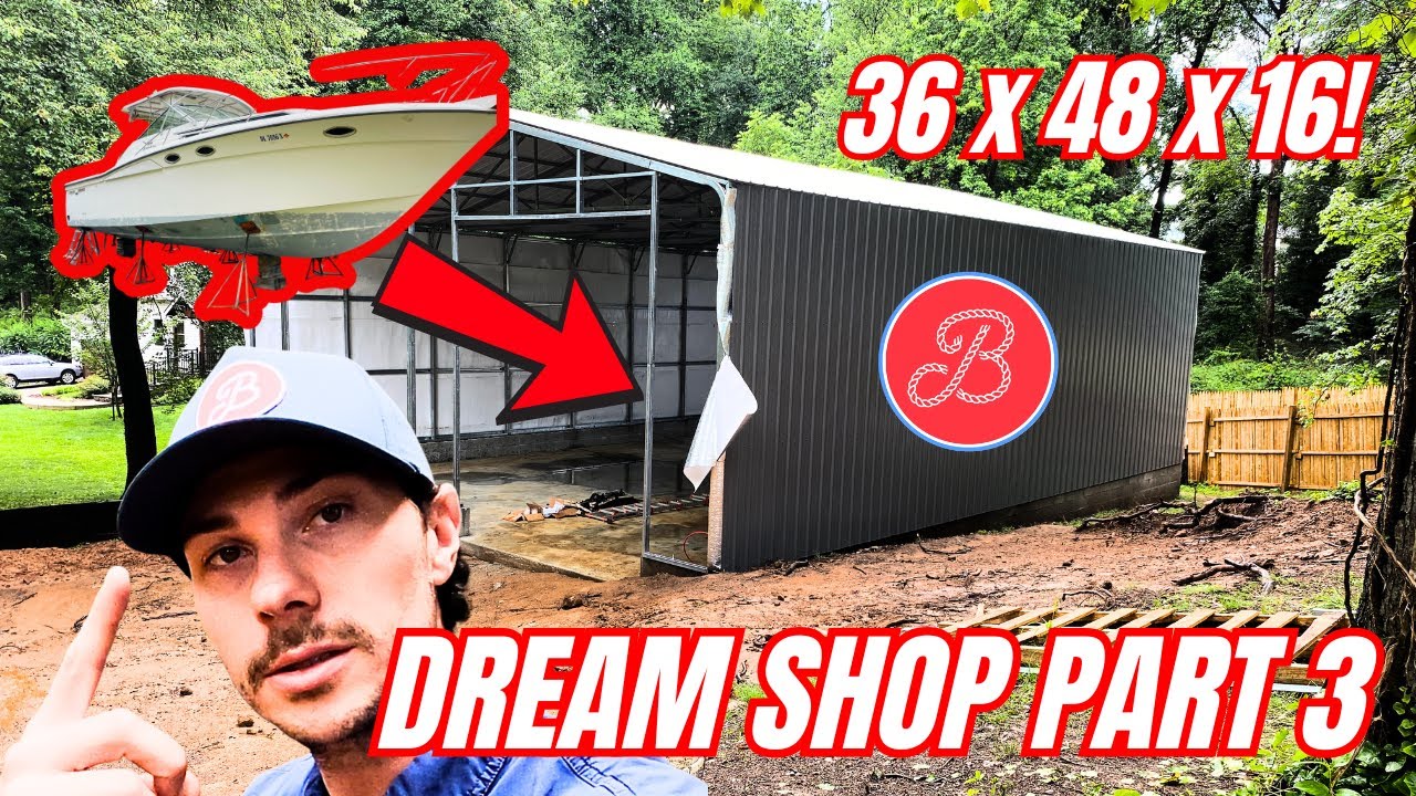 BUILDING MY DREAM SHOP Part 3 | Versatube Summit Garage 36 W x 48 L x ...