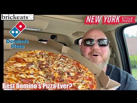 Dominos New York Style Pizza REVIEW- Best Domino's Pizza Ever? brickeats