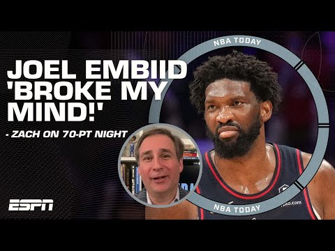 Joel Embiid 'broke my mind!' 🤯 - Zach Lowe on 70-PT record setting night | NBA Today