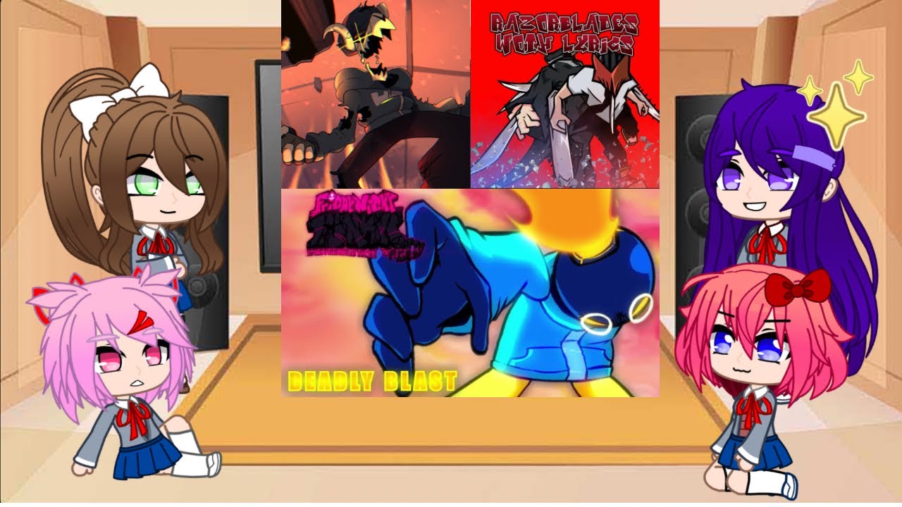 DDLC реагирует на Fnf | Tabi, Whitty, Denji | Плюс 2 комиксных дубляжа | Lore?