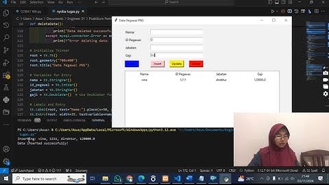 Tugas Modul 6 Praktikum Pemrograman Komputer // Pemrograman Database MySQL dengan Python dan XAMPP