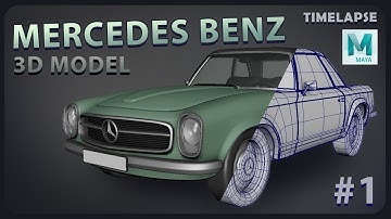 Mercedez Benz Car 3D model in Maya Tutorial : Part 1 - Modeling