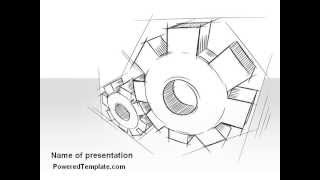 Functioning Gears PowerPoint Template by PoweredTemplate.com