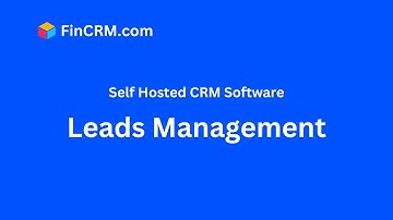 Lead Management  - FinCRM Software