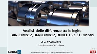 Analisi delle differenze: 30NiCrMo12, 36NiCrMo12, 30NCD16 e 31CrMoV9