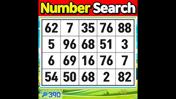 Number Search #390 Fun quizzes for seniors【Match | brain game | Quiz 】