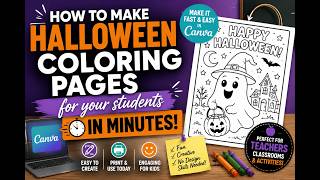 How to Make Halloween Coloring Pages in Canva to Sell on Etsy 2026 Beginner Tutorial