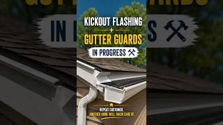 Kickout Flashing and Gutter Guards at Repeat Customer's Home #roofrepair #roofinginnovation #roofing