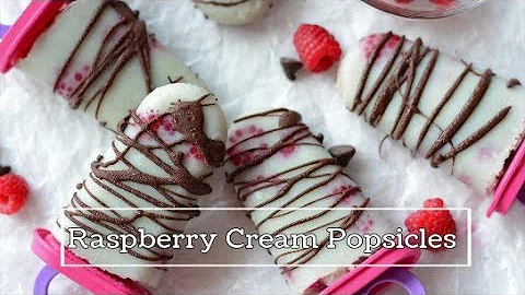 Quick and Easy Raspberry Cream Popsicles