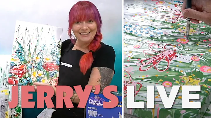 Jerry's LIVE Episode #JL254: Acrylic Pour Painting and Splatters: Wildflowers