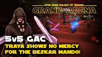 Traya teaches BAM some manners! 5v5 GAC Action | SWGOH Grand Arena