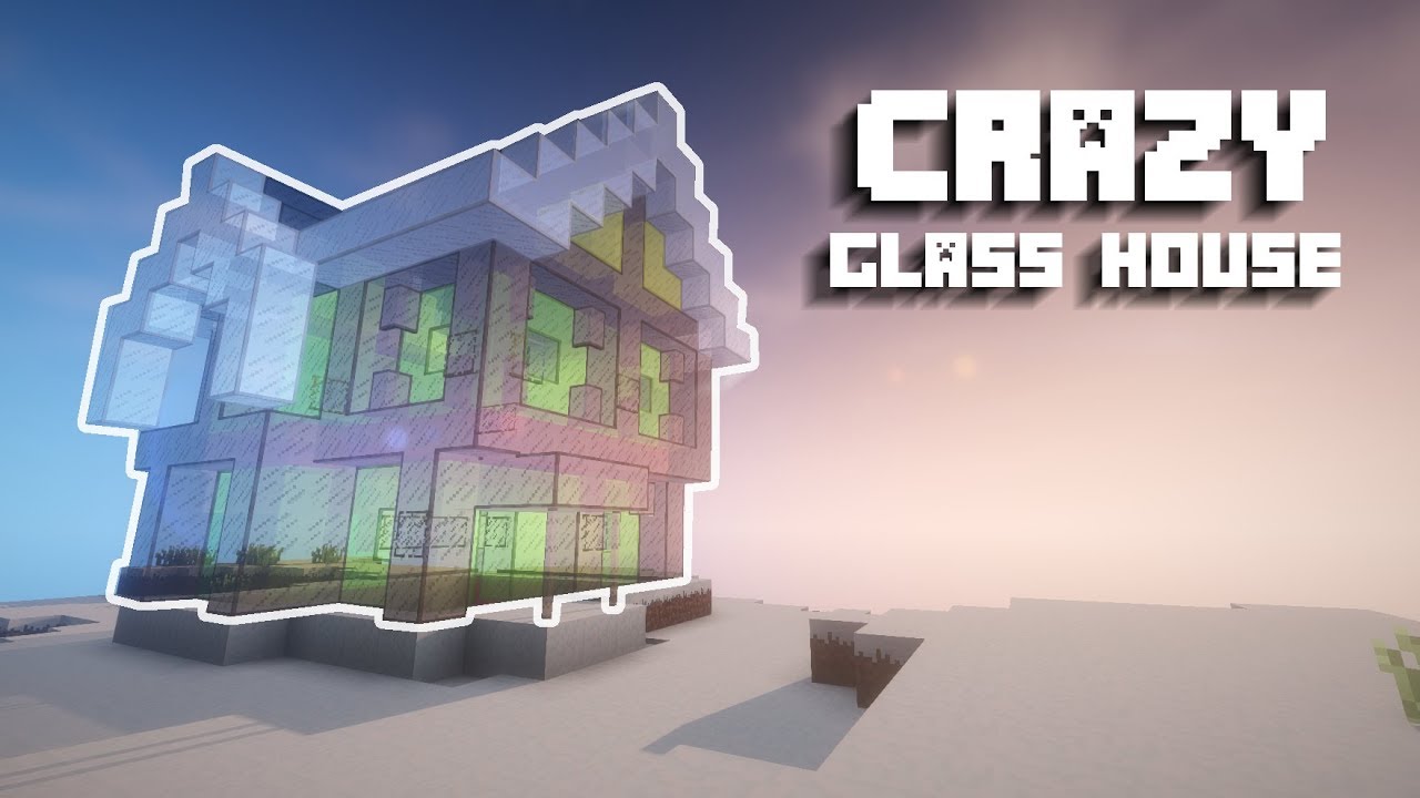 Minecraft How To Build A Glass House Tutorial Youtube