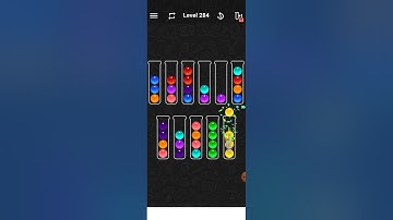ball sort color water puzzle level:284