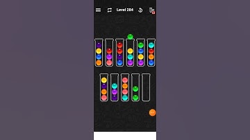 ball sort color water puzzle level:284