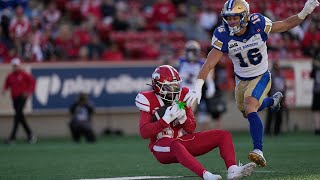 MASSIVE run by Dedrick Mills sets up an INSANE catch by Erik Brooks | CFL