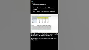 Transpose Function in MS Excel #technology #excel #exceltutorial #exceltips #exceltricks #tech