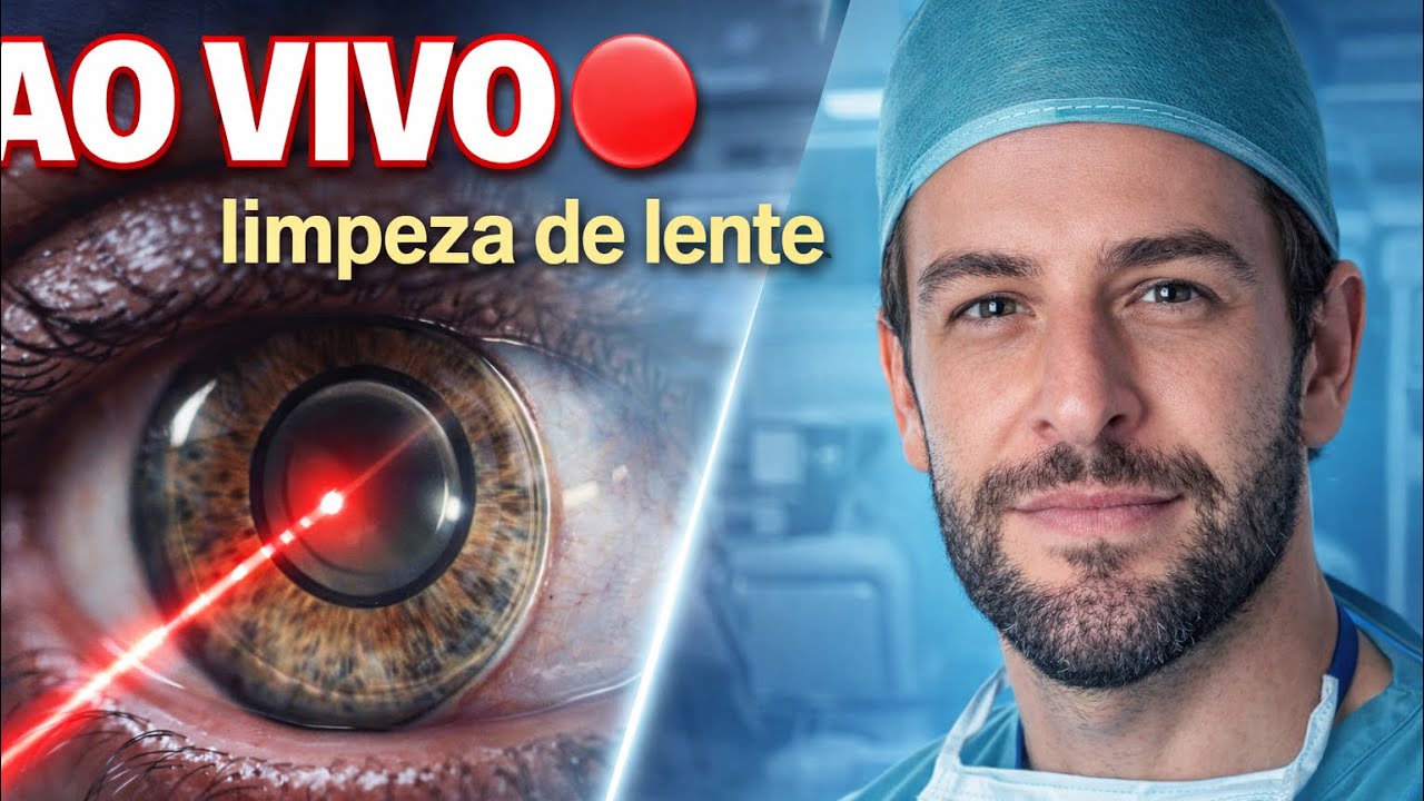 Limpeza lente catarata ao vivo!