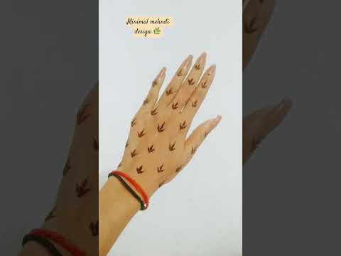 easy stylish minimal mehndi design 🌿#trending #viralshort #reelsindia #likeandsubscribe #🌿