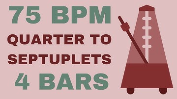Metronome Click Track - 4 Bars Quarter to Septuplet Notes 75 bpm - Smartronome