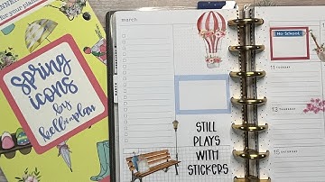 Plan with Me | Mini Dashboard | Spring Icons | Week of March 10, 2025