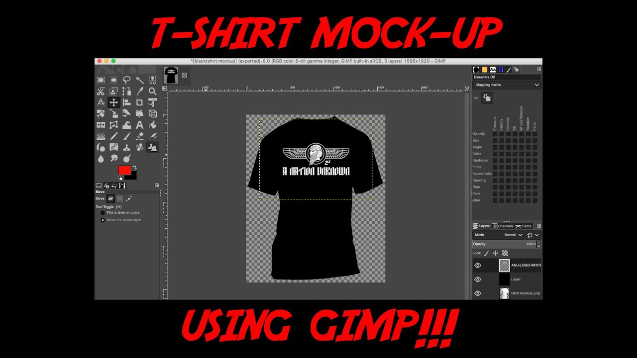 Download T-Shirt MockUp Tutorial Using GIMP - YouTube