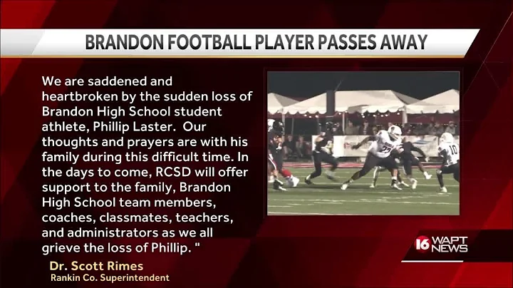 Brandon HS football player passes away