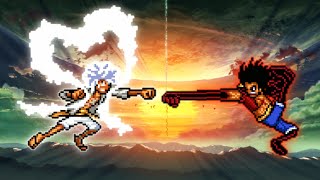 Luffy Gear 5 V3 OP(New) VS Luffy Gear 4 Snakeman V4 in Jump Force Mugen