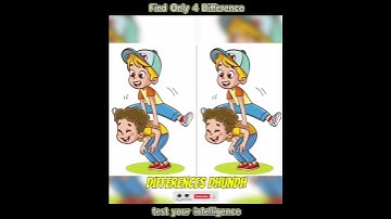 Find 4 Difference #brain #challenge #brainteaser #puzzleart #wittypuzzle