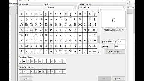 Libre Office - Insérer un caractère spécial mathématique