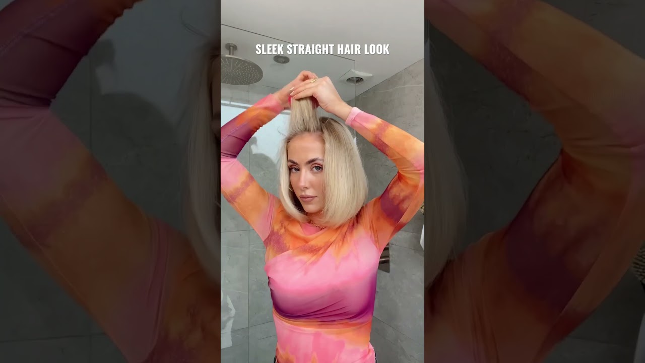 Sleek straight hairstyle! 