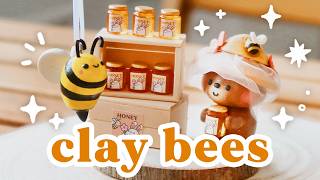 making tiny bees 🐝 Cozy Polymer Clay Tutorial + Studio Vlog