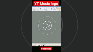YT Music Logo In MS Paint|shorts viral treanding computer mspaint