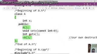 LectureVideo 18CS45 Module- 2 Destructors -Reji Thomas