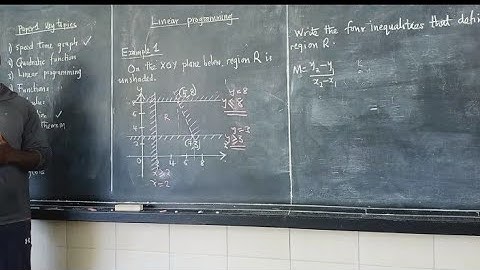 GCE paper 1, Linear programming (simplified)