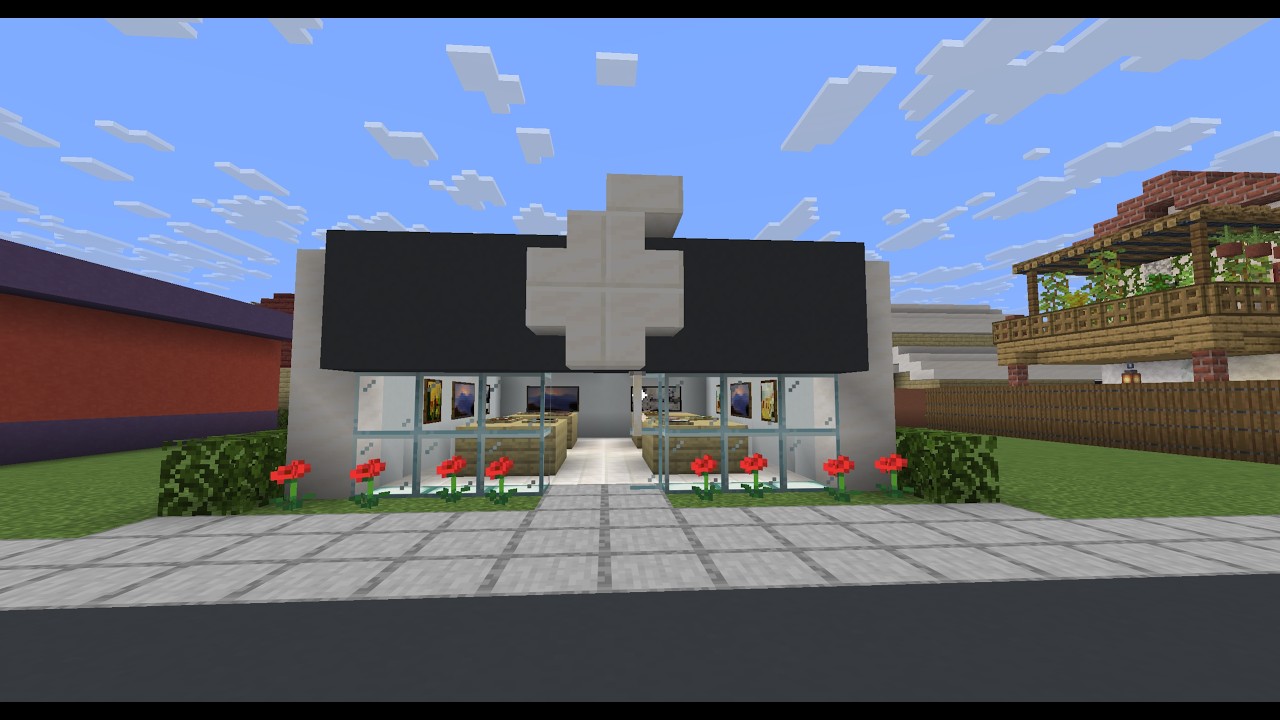 building apple store and iphone in minecraft - YouTube