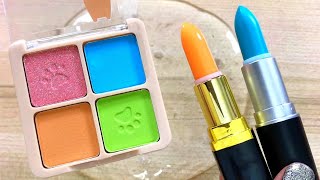 Makeup slime!Satisfying slime coloring with lipstick&eyeshadow!Lipstick slime ASMR#34