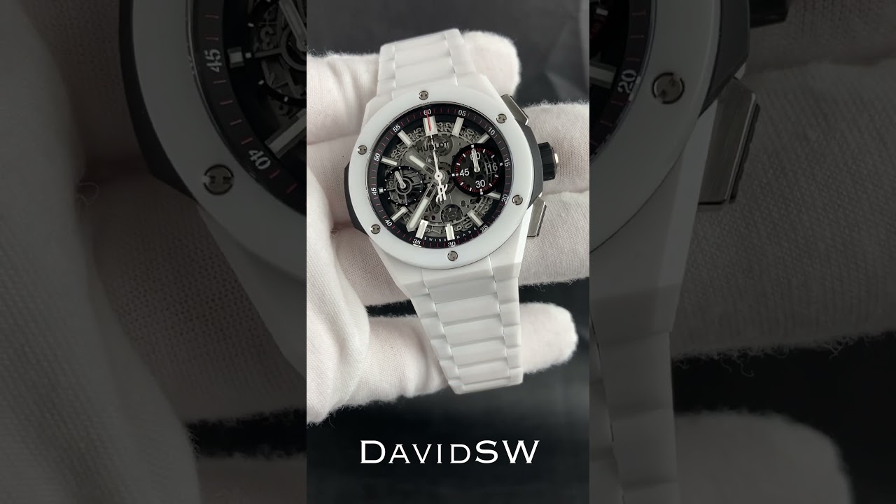 Hublot Big Bang Integrated White Ceramic Chronograph 42mm - DavidSW