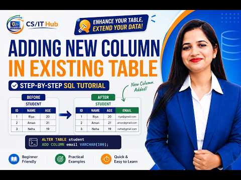 How to Add New Column in Existing Table in SQL | ALTER TABLE Command Tutorial