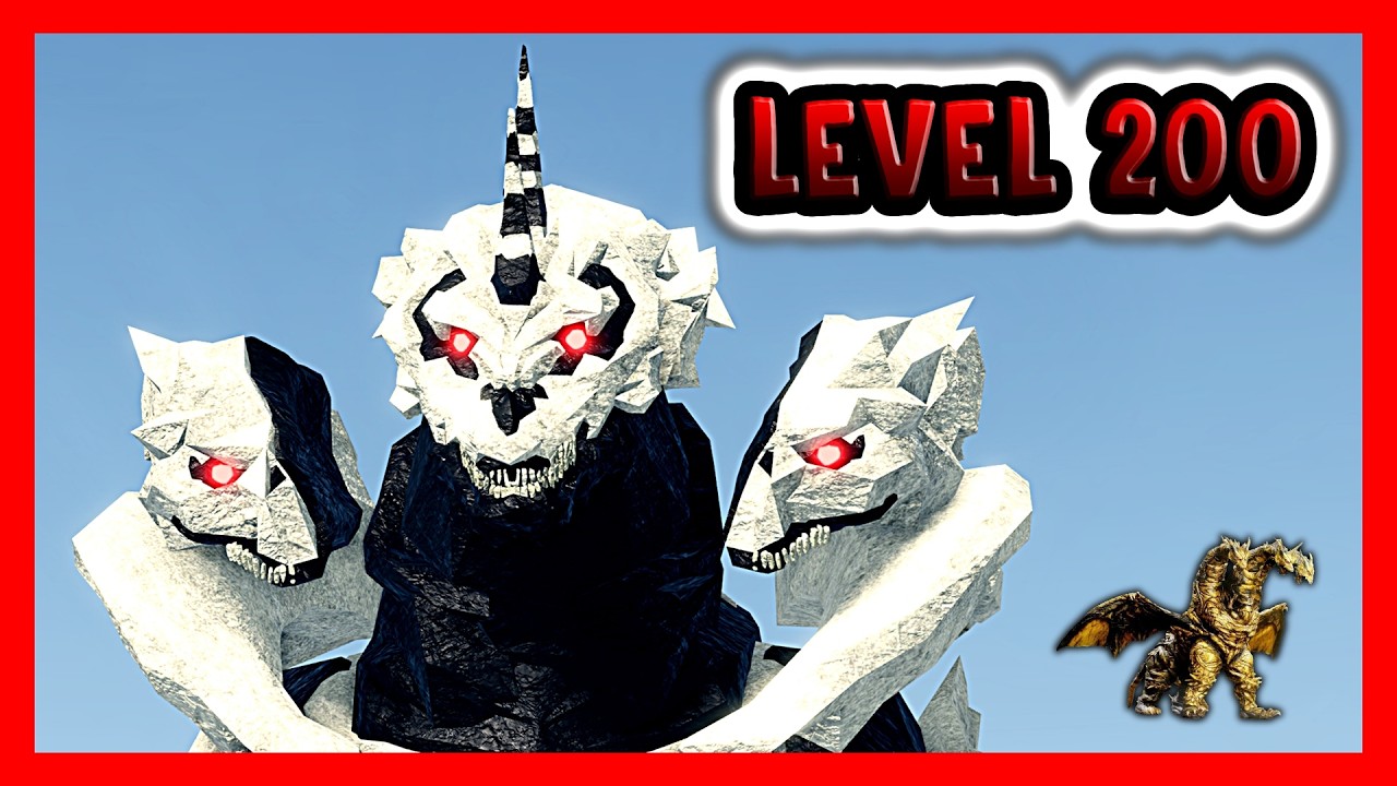 モンスター How Strong Is LEVEL 200 MONSTER X? - Roblox Kaiju Alpha - YouTube