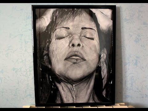 Speed drawing girl's portrait
